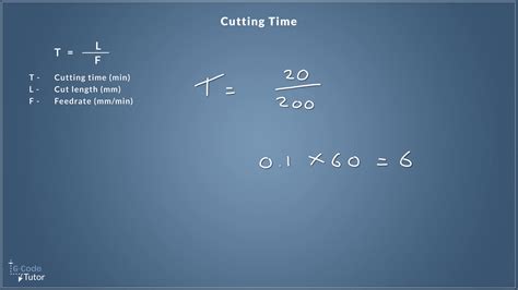 how to calculate cutting time